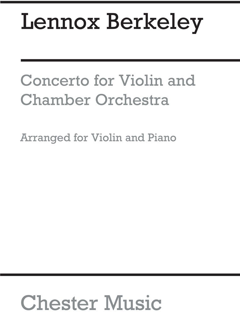 Concerto For Violin And Chamber Orchestra Op.59